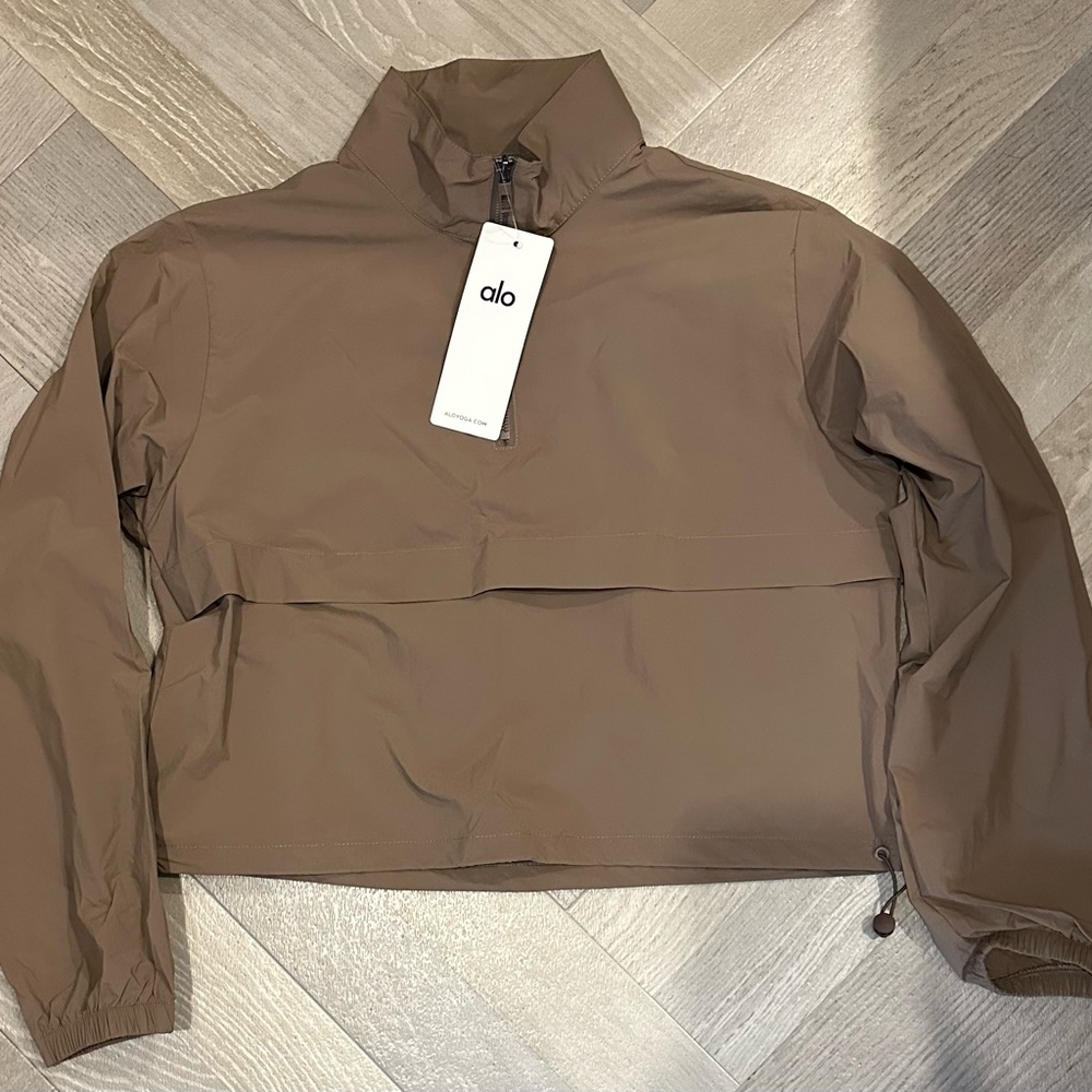 Alo Windbreaker Brown Jacket